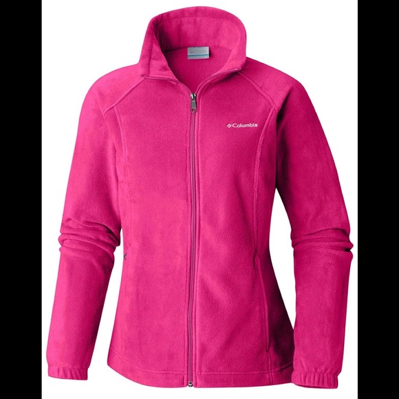Columbia Jackets & Blazers - L Colombia Pink Fleece Zip Jacket Pink